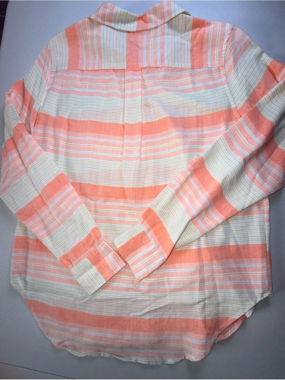 Fresh produce button down Shirt Medium Coral 100% Rayon Coastal Casual - Picture 6 of 12